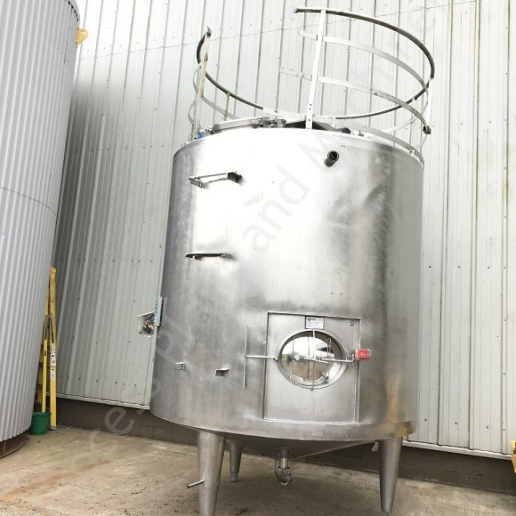 10,000 Ltr Stainless Steel Jacketed Tank with Top-Paddle Mixer